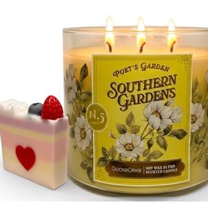 Goose Creek Southern Gardens Scented Candle soy wax blend 3 wick 14.5 oz